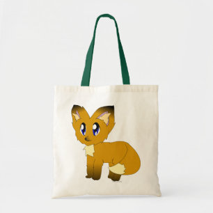 Cute Scruffy Little Fox Canvas tas