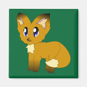 Cute Scruffy Little Fox Magneet