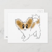 Cute Scruffy Papillon Puppy Dog Briefkaart (Voorkant / Achterkant)