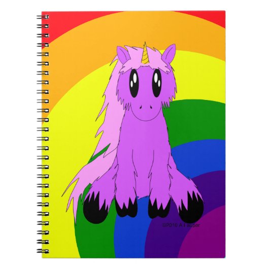Cute Scruffy Unicorn-laptop Notitieboek (Voorkant)