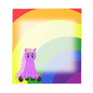 Cute Scruffy Unicorn-laptop (roze) Notitieblok