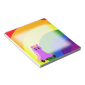 Cute Scruffy Unicorn Notitieblok (roze) (Schuin)