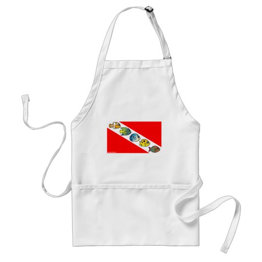 Cute Scubadorable Dive Flag Standaard Schort (Voorkant)