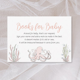 Cute Sea Coastal Baby Shower Books for Baby Informatiekaartje