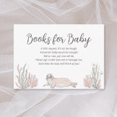 Cute Sea Coastal Baby Shower Books for Baby Informatiekaartje