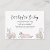 Cute Sea Coastal Baby Shower Books for Baby Informatiekaartje (Voorkant)
