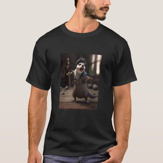 Cute Sea Otter Pet Dabbing Pirate Otter  3 T-shirt (Voorkant)