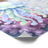 Cute Sea Turtle Boy Baby Shower Welcome Poster (Hoek)