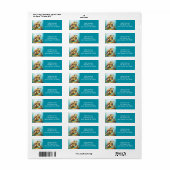 Cute Sea Turtle in the Ocean Cartoon Etiket (Full Sheet)