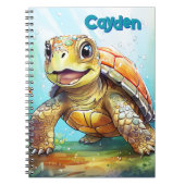 Cute Sea Turtle Personalized Notitieboek (Voorkant)