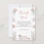 Cute Sea You Soon Baby Shower Coastal Theme Bedankkaart (Voorkant)