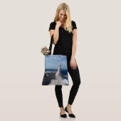 Cute Seagull Afbeelding Beach Print Tote Bag (Op model)