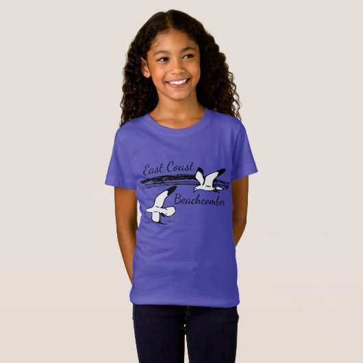 Cute Seagull Beach East Coast Beachcomber t shirt (Voorkant volledig)