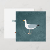 Cute Seagull Birthday Card Advieskaart (Voorkant / Achterkant)
