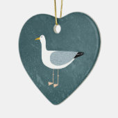 Cute Seagull Ceramic Ornament (Links)