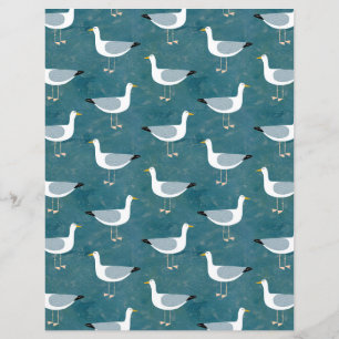 Cute Seagull Double Sided Scrapbook Paper