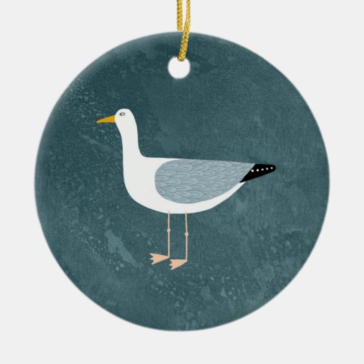 Cute Seagull Keramisch Ornament (Voorkant)