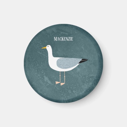 Cute Seagull Name Magneet (Voorkant)
