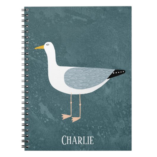 Cute Seagull Name Notitieboek (Voorkant)