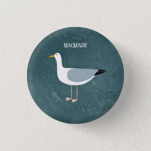 Cute Seagull Name Ronde Button 3,2 Cm