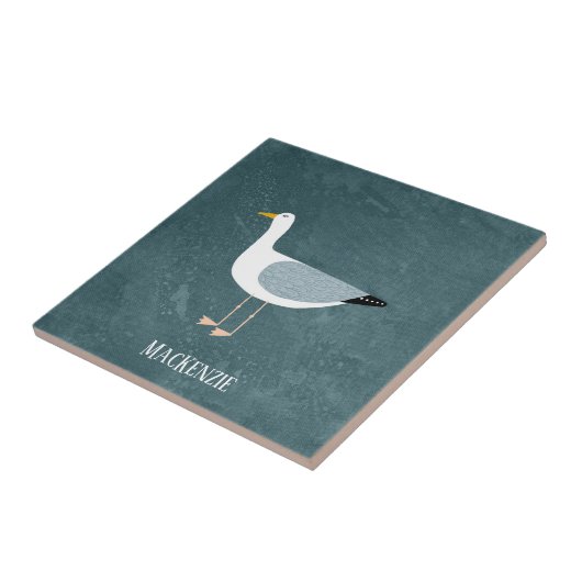 Cute Seagull Name Tegeltje (Zijkant)