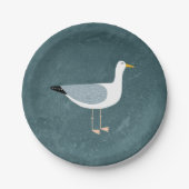 Cute Seagull Nautical Papieren Bordje (Voorkant)