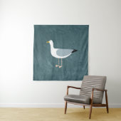Cute Seagull Wandkleed (In situ)