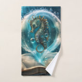 Cute seahorse bad handdoek (Handdoek)