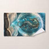 Cute seahorse bad handdoek (Handdoek)