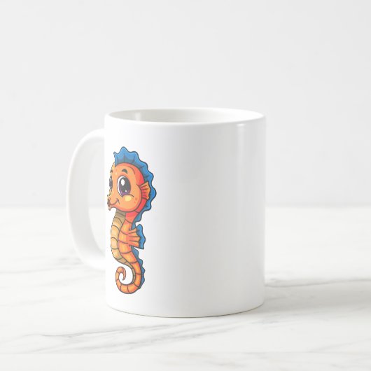 Cute Seahorse Coffee Mug Koffiemok (Voorkant links)