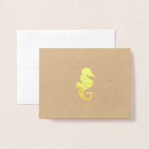 Cute Seahorse Folie Kaarten