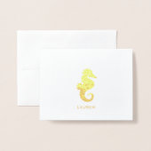 Cute Seahorse Folie Kaarten (Voorkant met envelop)