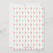 Cute Seahorse Girl Boy Multiple Baby shower Kaart (Achterkant)