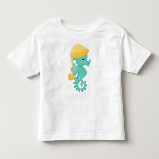 Cute Seahorse, Green Seahorse, Sleeping Seahorse Kinder Shirts (Voorkant)
