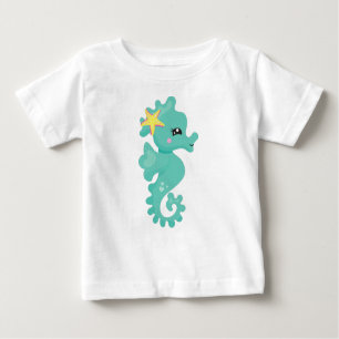 Cute Seahorse, Green Seahorse, Starfish, Hearts