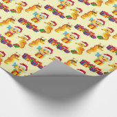 Cute Seahorse kerst Cadeaupapier (Hoek)