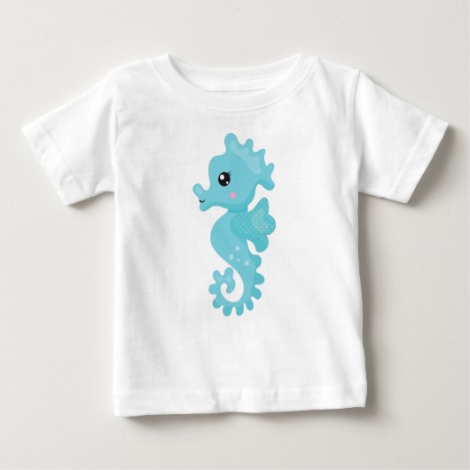 Cute Seahorse, Little Seahorse, Blue Seahorse (Voorkant)