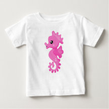 Cute Seahorse, Little Seahorse, Pink Seahorse