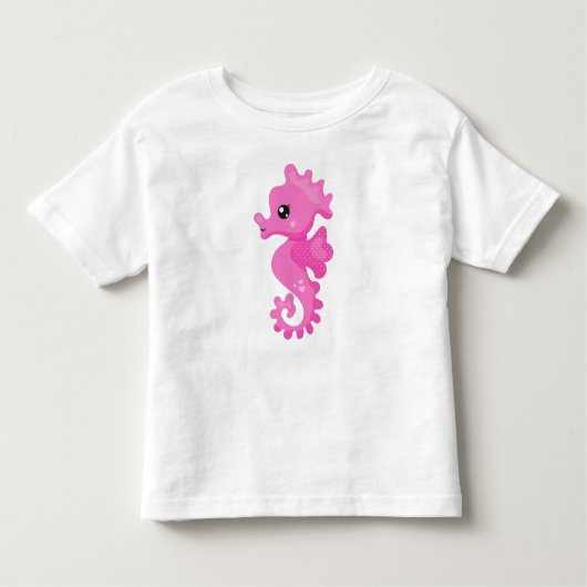Cute Seahorse, Little Seahorse, Pink Seahorse Kinder Shirts (Voorkant)