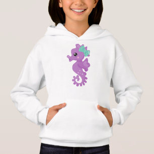 Cute Seahorse, Paarse Seahorse, Ribbon, sterren