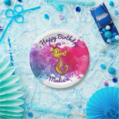 Cute Seahorse Party Borden Papieren Bordje (Feest)