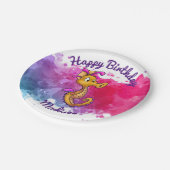 Cute Seahorse Party Borden Papieren Bordje (Gekanteld)
