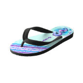 Cute Seahorse Personalized Boys' Kinder Teenslippers (Schuin)