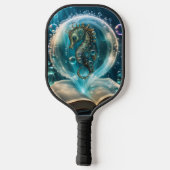 Cute seahorse pickleball paddle (Achterkant)