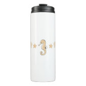 Cute seahorse, sea shells and starfish Patroon Thermosbeker (Voorkant)