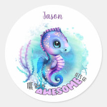 Cute Seahorse Summer Name Boy