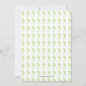 Cute Seahorse Twin Boys Multiple Baby shower Kaart (Achterkant)