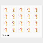 Cute Seahorse Vierkante Sticker (Vel)