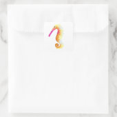 Cute Seahorse Vierkante Sticker (Tas)