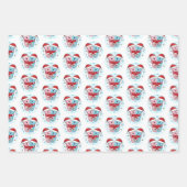 Cute Seahorses Christmas Wrapping Paper Sheets (Voorkant)